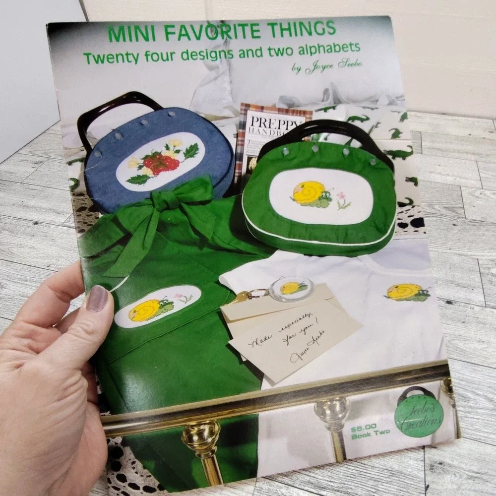 Cross-Stitch Mini Favorite Things 24 Designs 2 Alphabets by Joyce Seebo 1981 Vtg